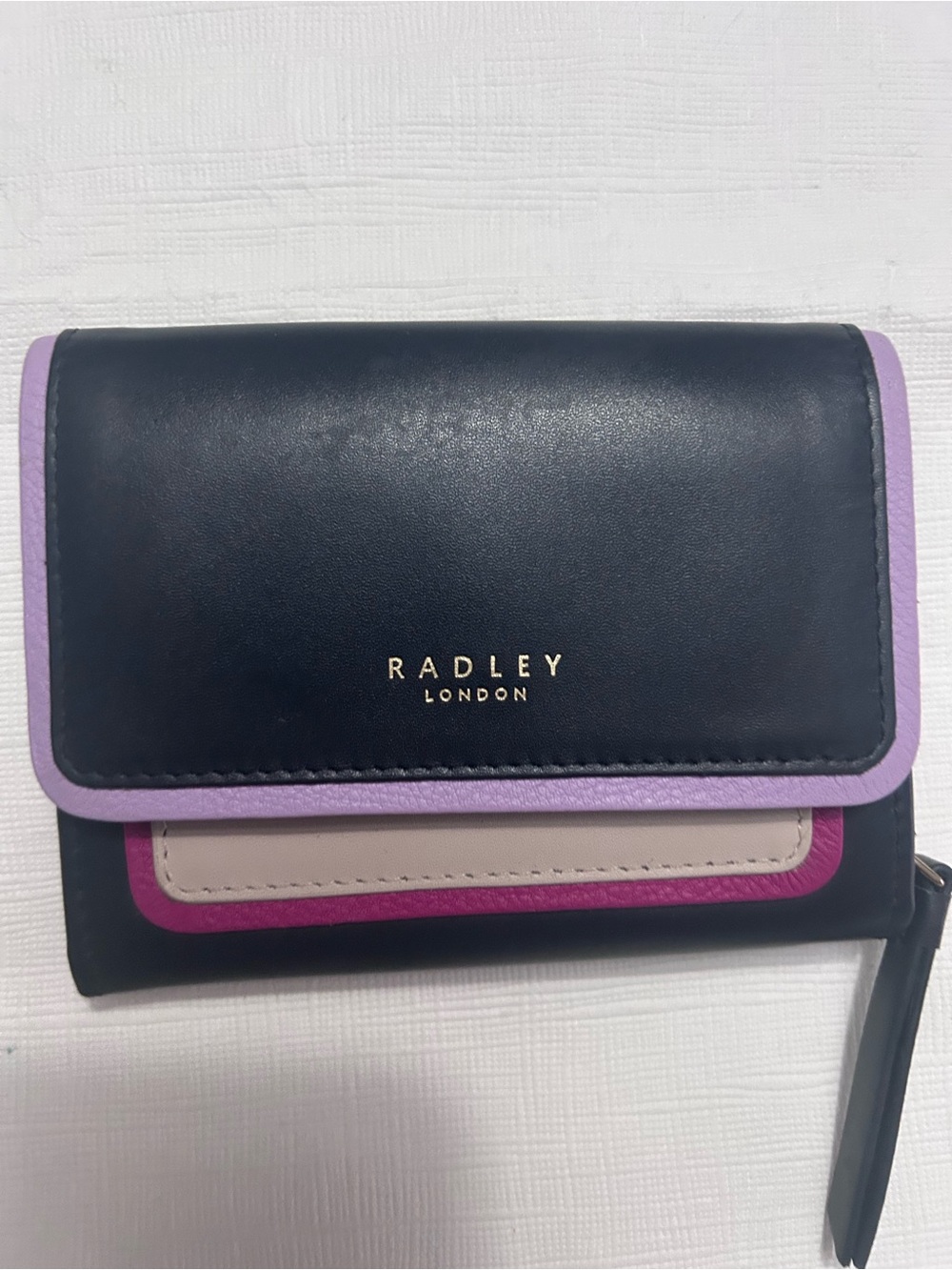 Radley London Navy and Lilac Colorblock Wallet